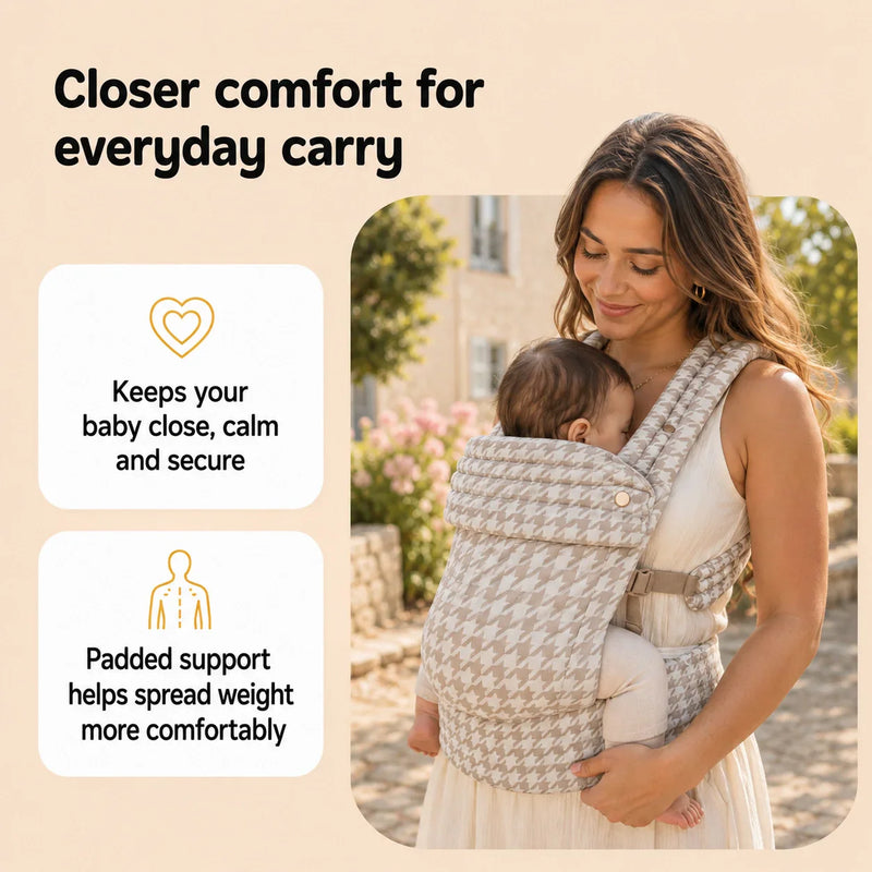 KINHOA BabyCarrier™  - Beige Houndstooth