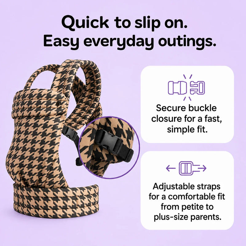 KINHOA BabyCarrier™  - Beige Houndstooth
